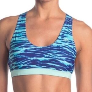Adidas Nouveau Blue Tie Dye Sport Bra Sz Medium NEW